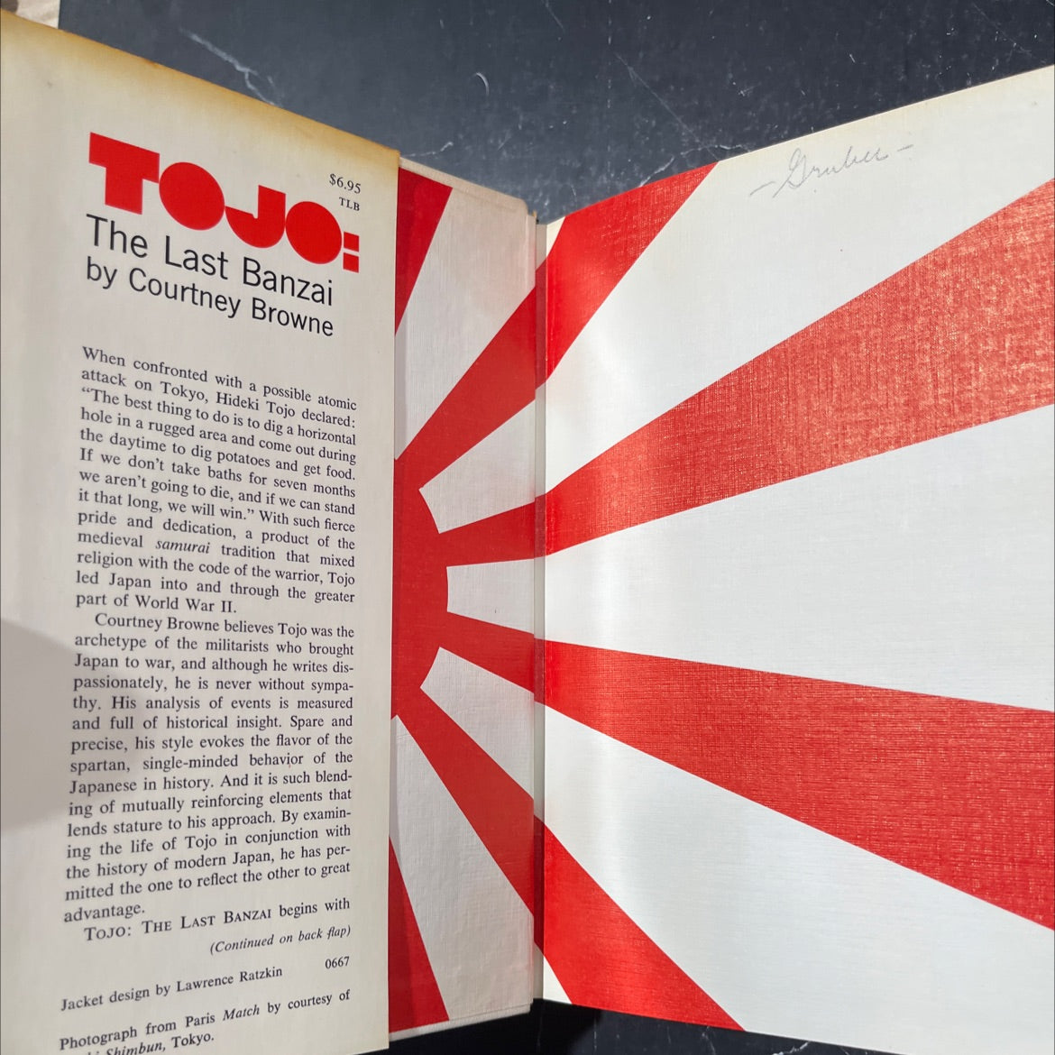 tojo the last banzai book, by courtney browne, 1967 Hardcover image 4