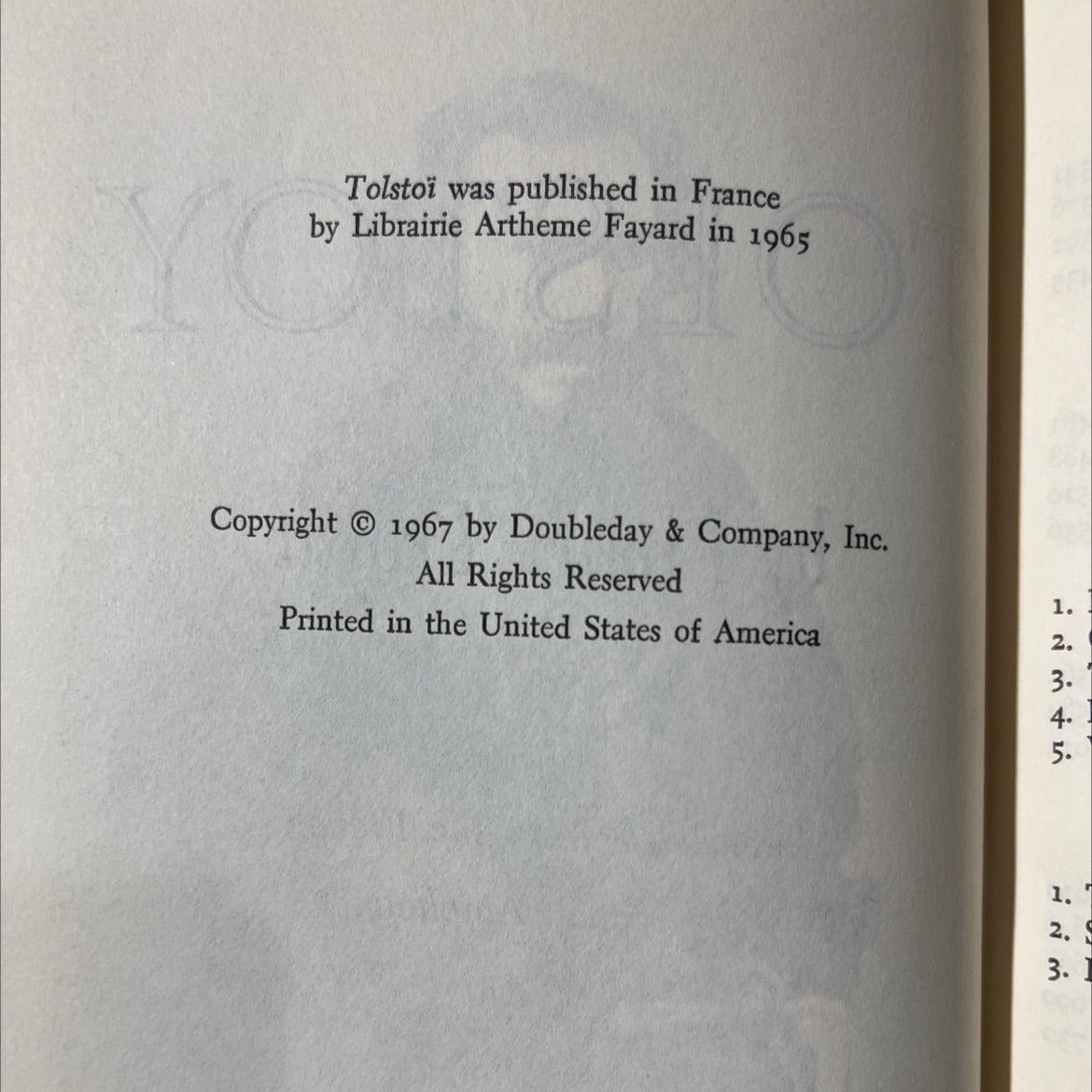 tolstoy book, by henri troyat, 1967 Hardcover image 3