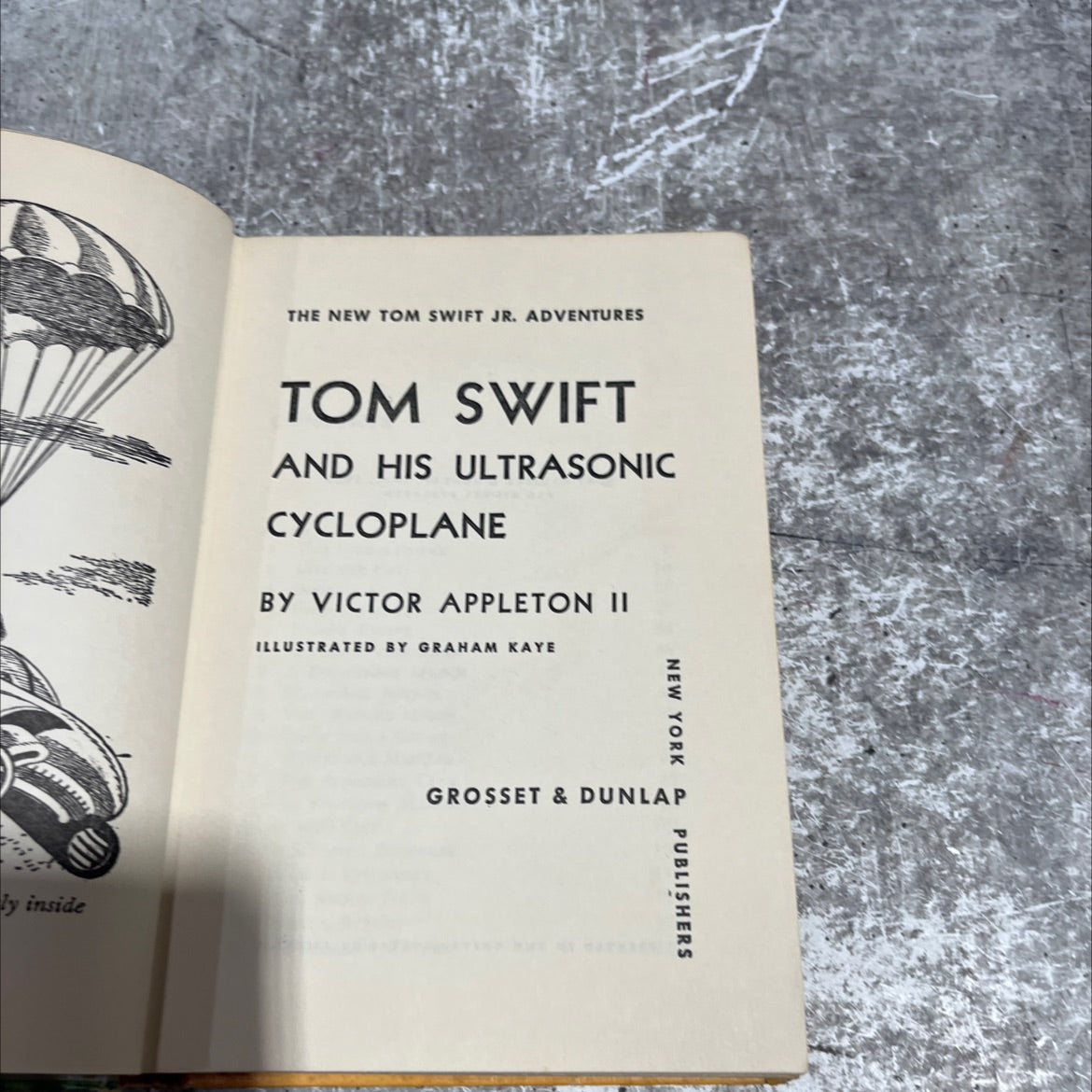 tom swift and his ultrasonic cycloplane book, by victor appleton ii, 1957 Hardcover image 2