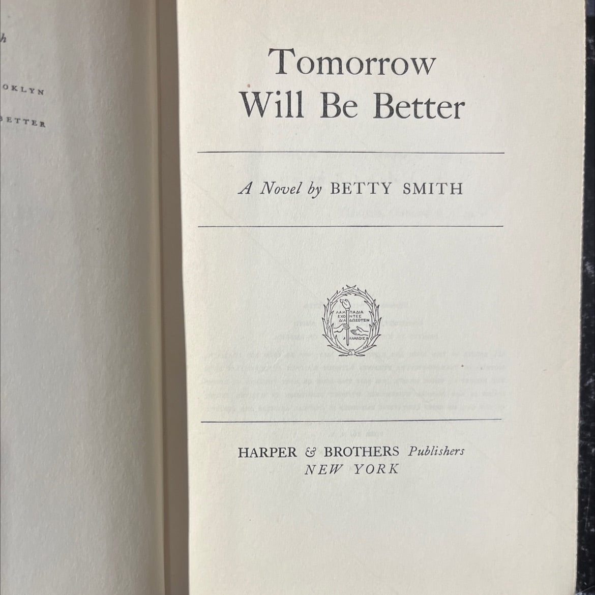 tomorrow will be better book, by betty smith, 1948 Hardcover image 2