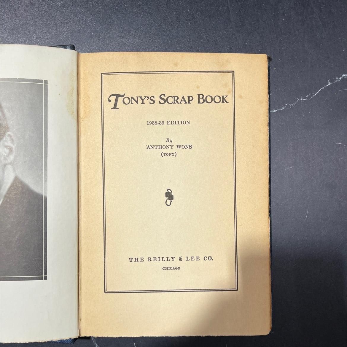 tony's scrap book 1938-39 edition book, by anthony wons, 1938 Hardcover image 2