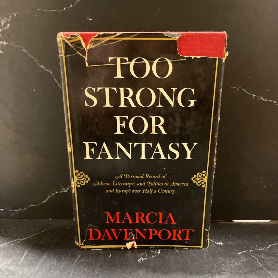 too strong for fantasy book, by marcia davenport, 1967 Hardcover image 1
