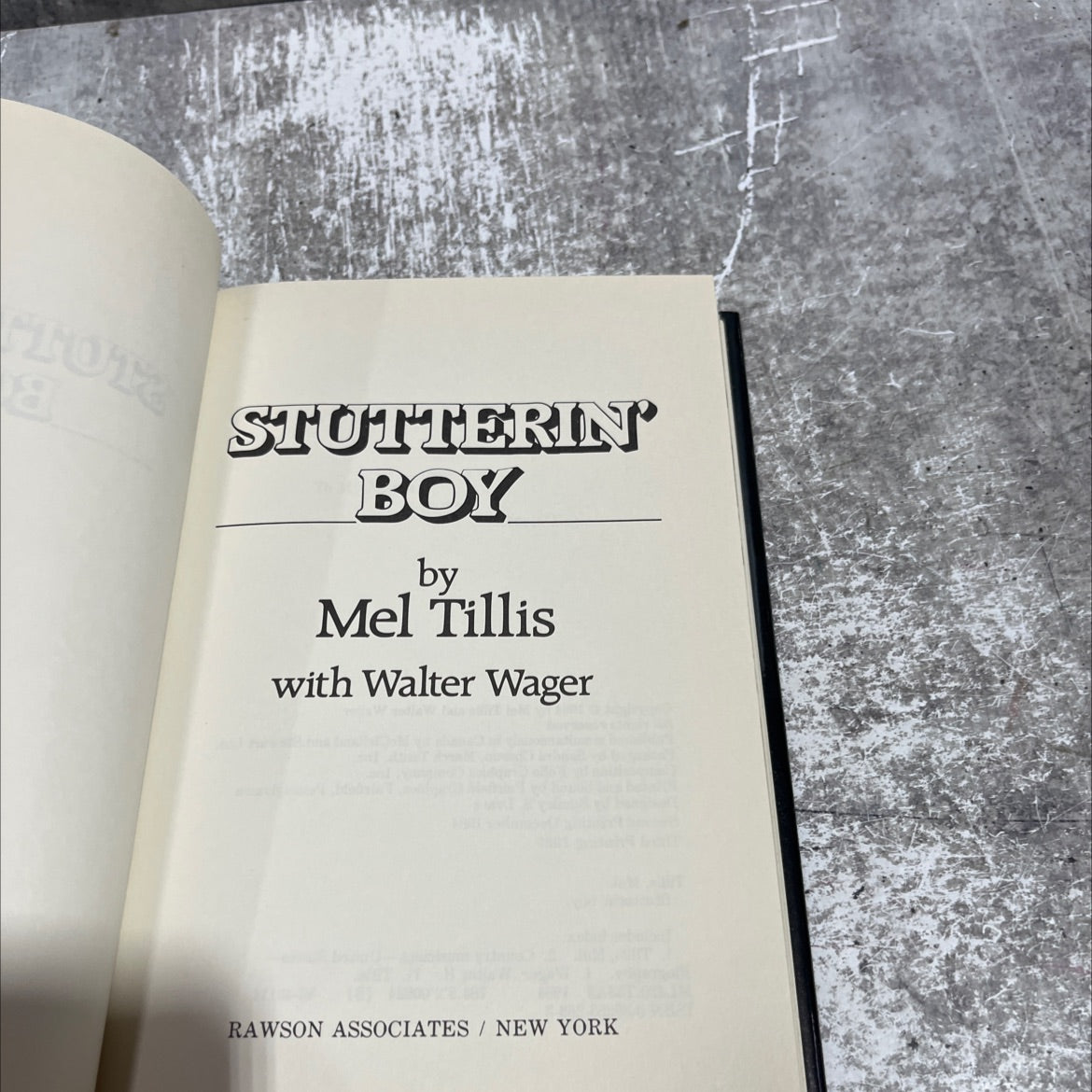 tote a stutterin' boy book, by Mel Tillis, 1989 Hardcover image 2