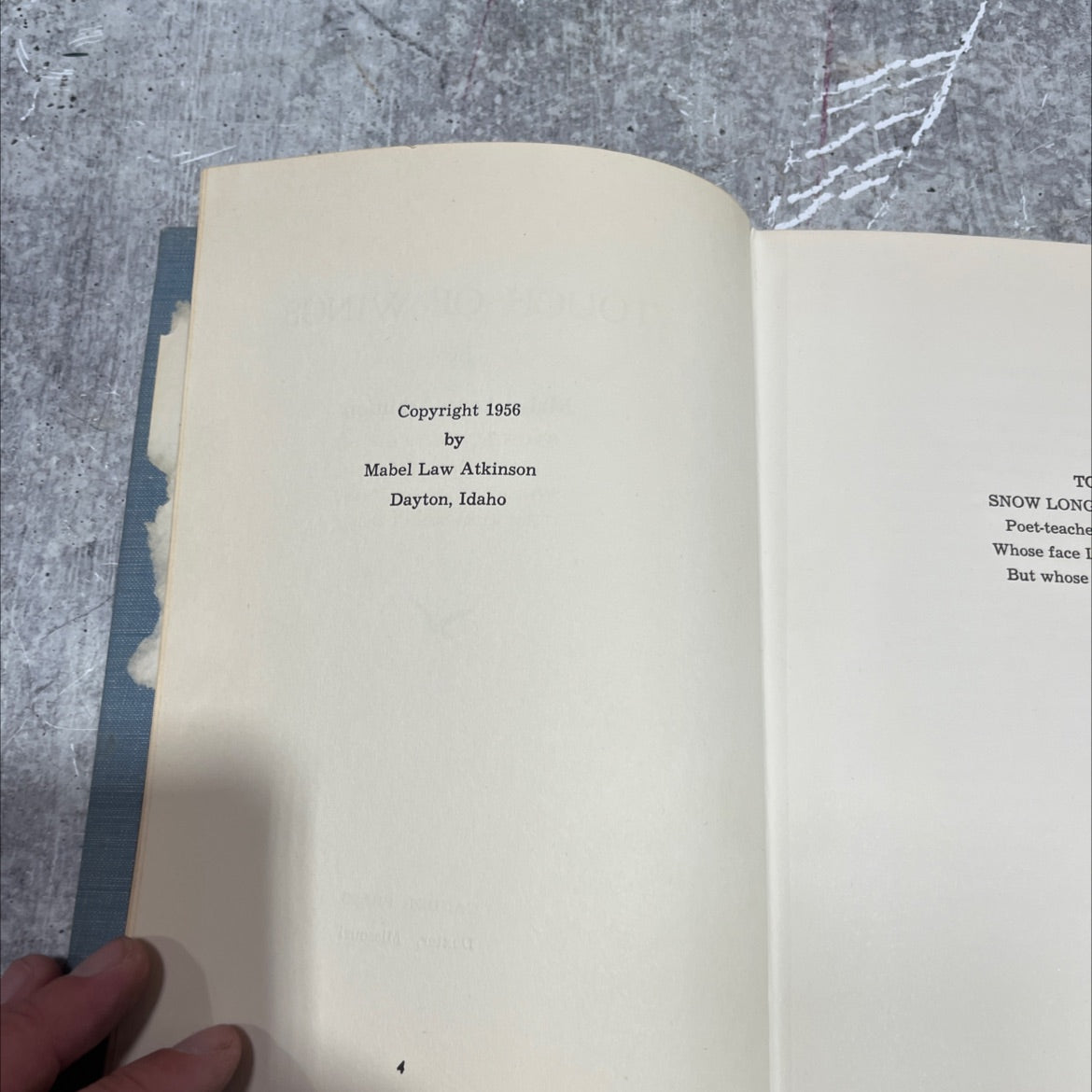 touch of wings book, by Mabel Law Atkinson, 1956 Hardcover image 3