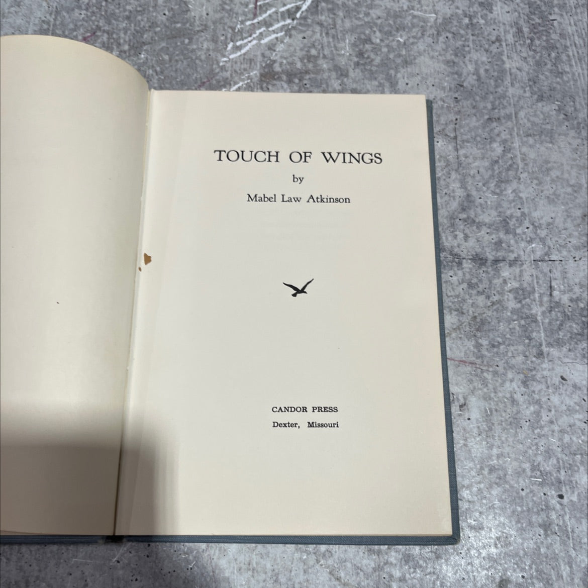 touch of wings book, by Mabel Law Atkinson, 1956 Hardcover image 2