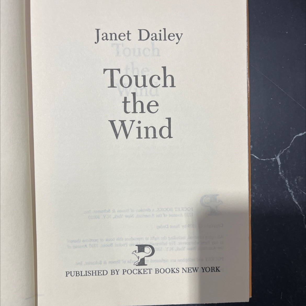 touch the wind book, by Janet Dailey, 1979 Hardcover image 2