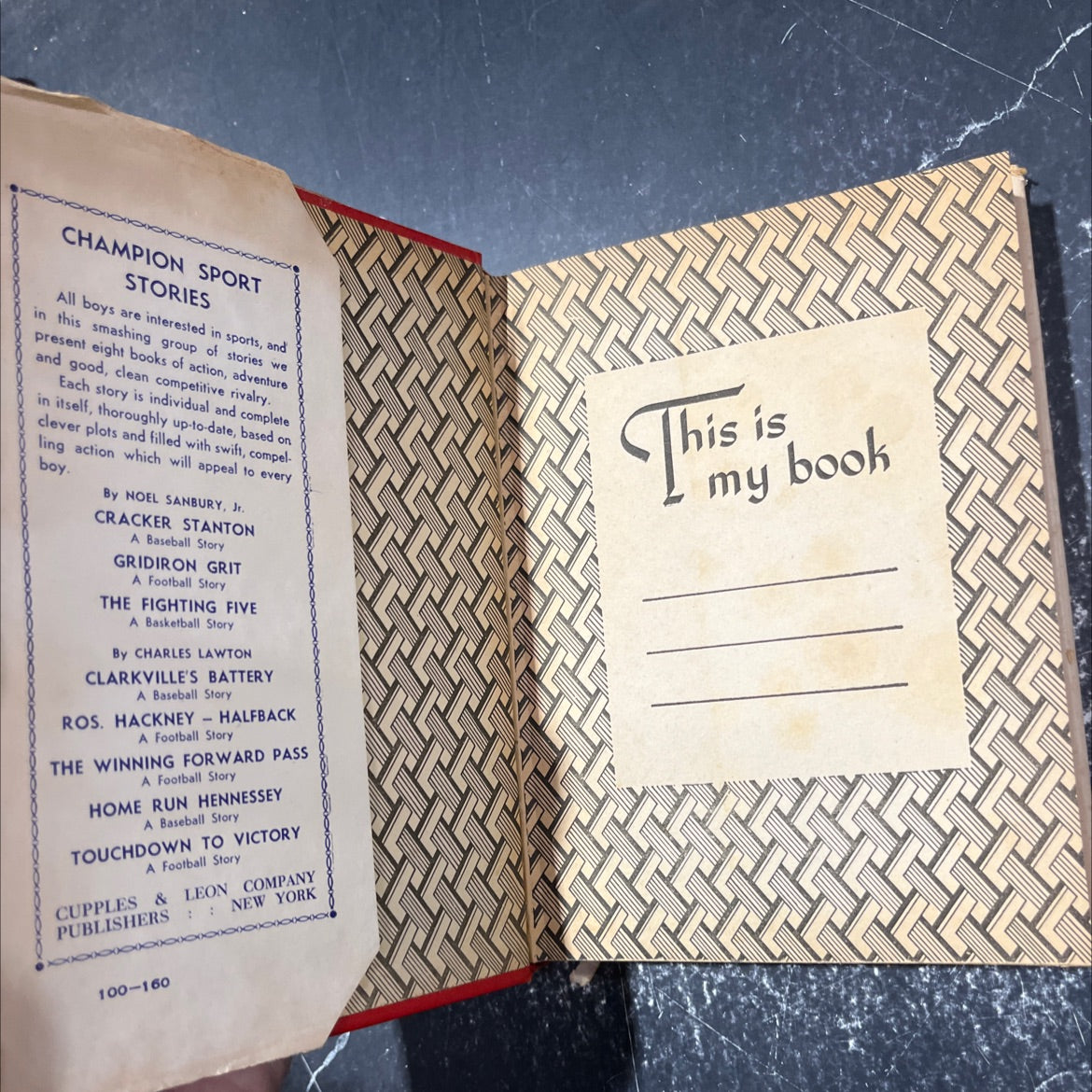 touchdown to victory or the touchdown express makes good book, by charles lawton, 1942 Hardcover image 4