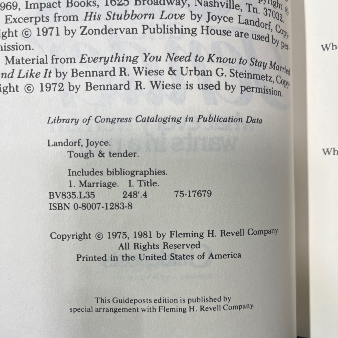 tough & tender book, by Joyce Landorf, 1981 Hardcover image 3