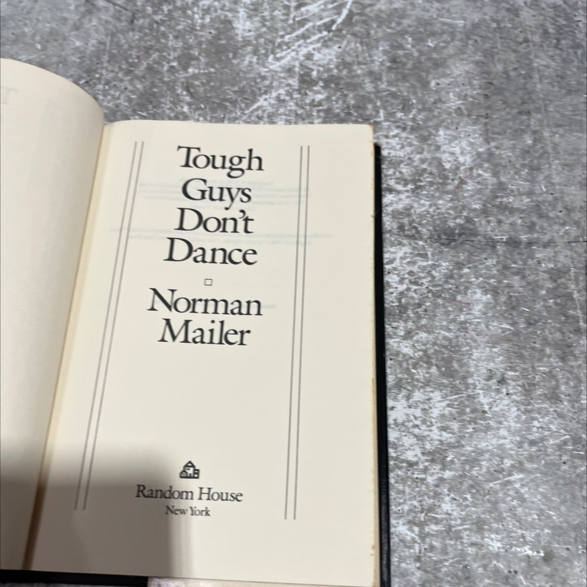 tough guys don't dance book, by norman mailer, 1984 Hardcover image 2