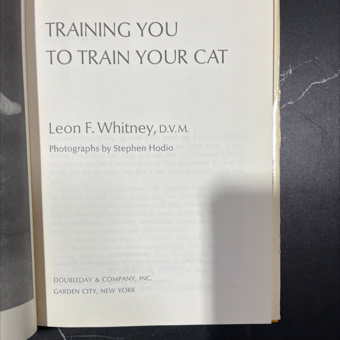 training you to train your cat book, by leon f. whitney, d.v.m., 1968 Hardcover, Vintage image 2