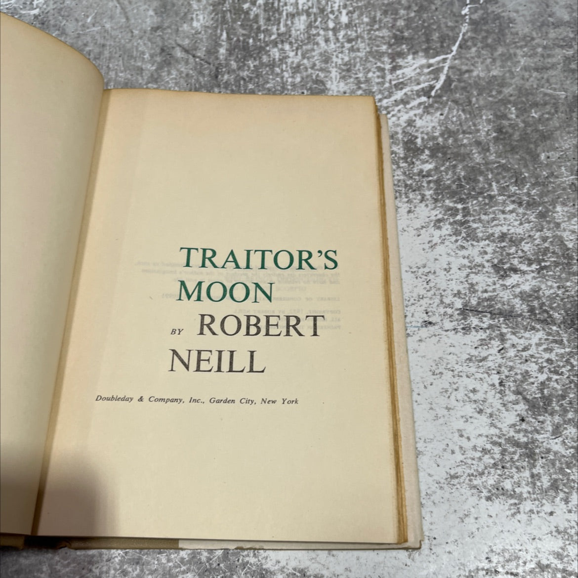 traitor's moon book, by robert neill, 1952 Hardcover image 2