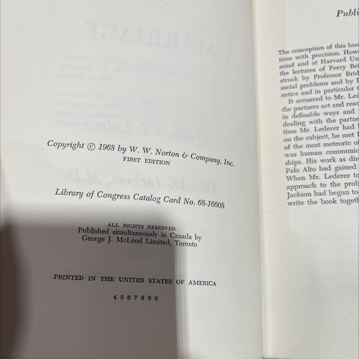 tram the mirages of marriage book, by William J. Lederer & Don D. Jackson, M.D., 1968 Hardcover image 3
