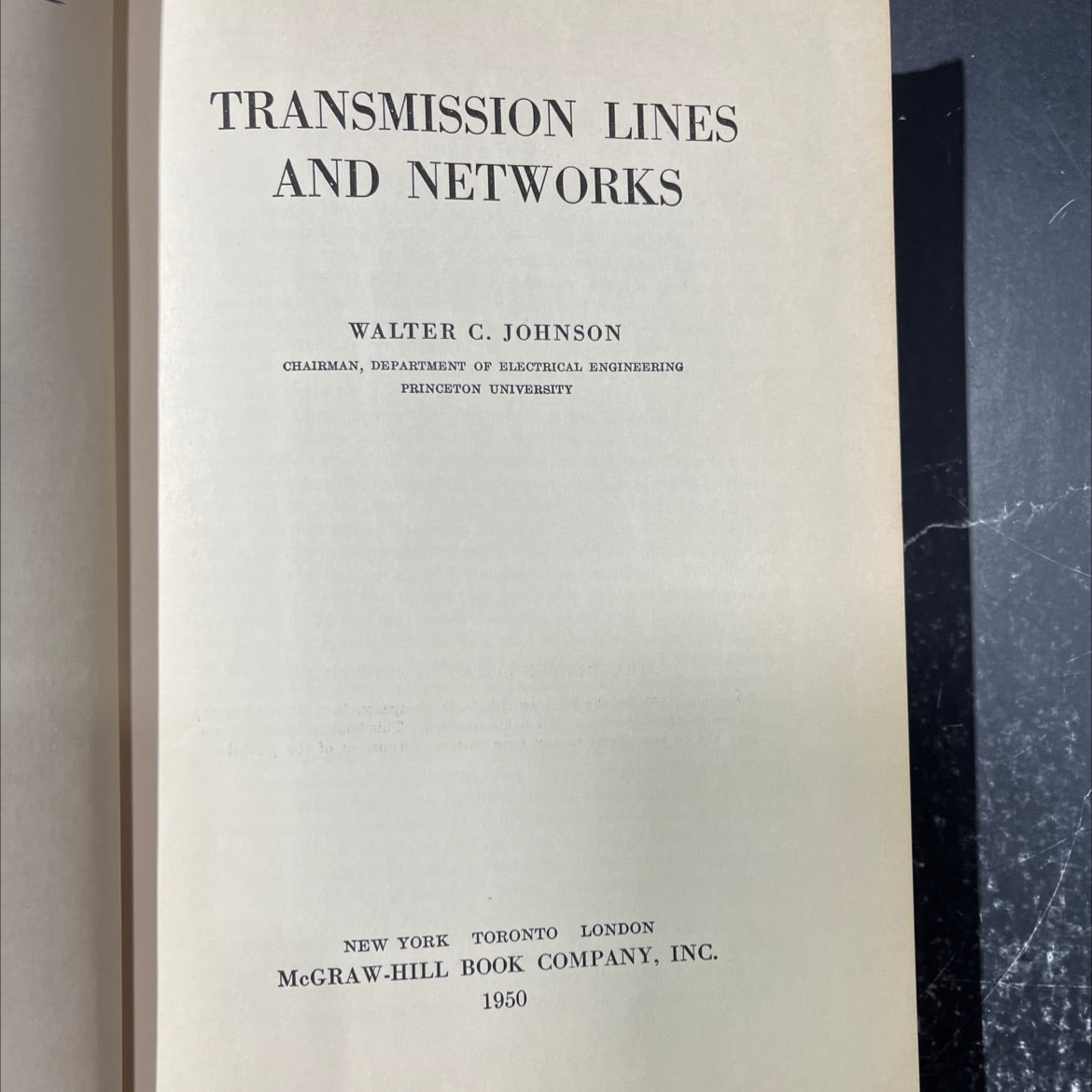 transmission lines and networks book, by walter c. johnson, 1950 Hardcover image 2