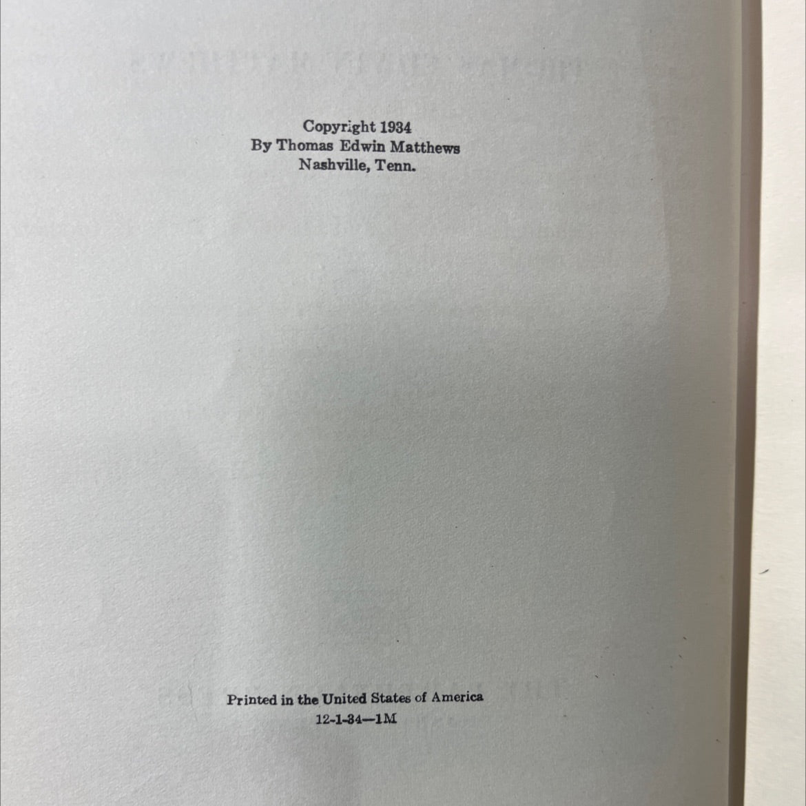 SIGNED traveler's rest. general robertson's residence book, by thomas edwin matthews, 1934 Hardcover, First Edition, image 3