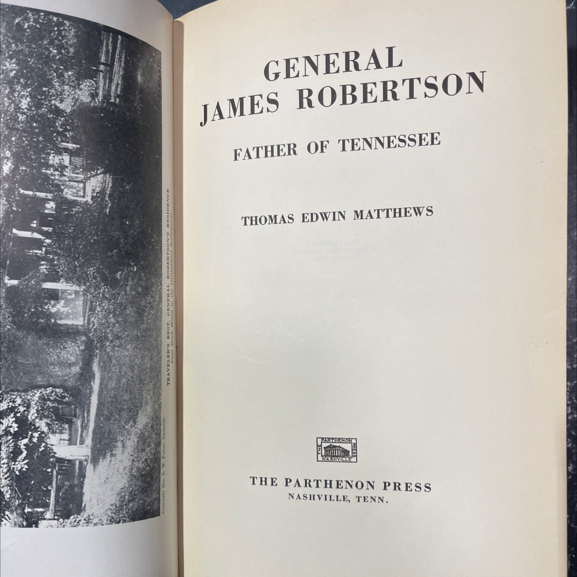 SIGNED traveler's rest. general robertson's residence book, by thomas edwin matthews, 1934 Hardcover, First Edition, image 2