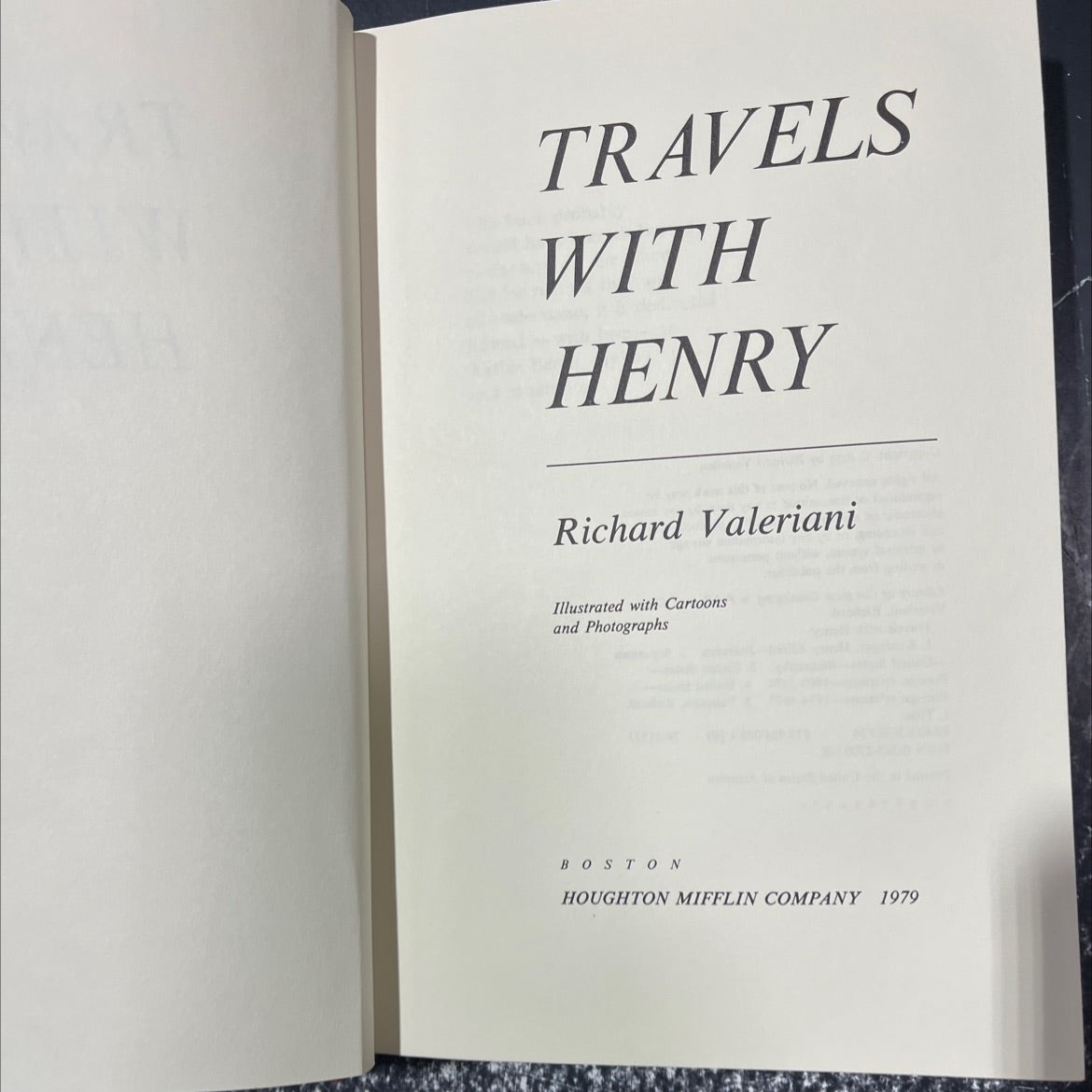 travels with henry book, by Richard Valeriani, 1979 Hardcover image 2
