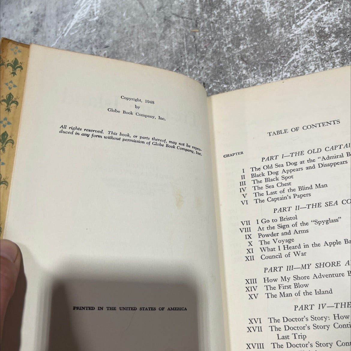 treasure island book, by robert louis stevenson, 1948 Hardcover image 3