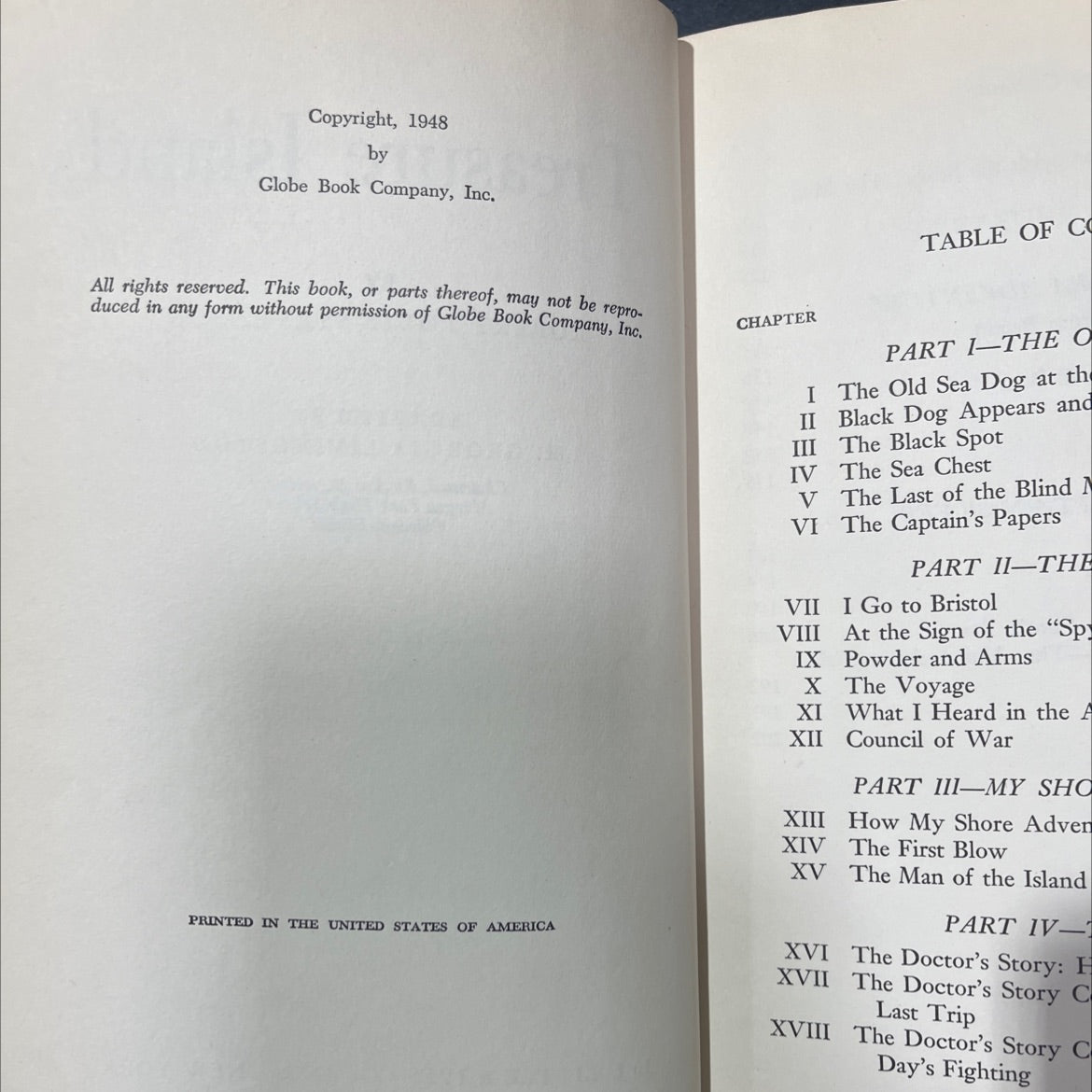 treasure island book, by robert louis stevenson, 1948 Leather image 3