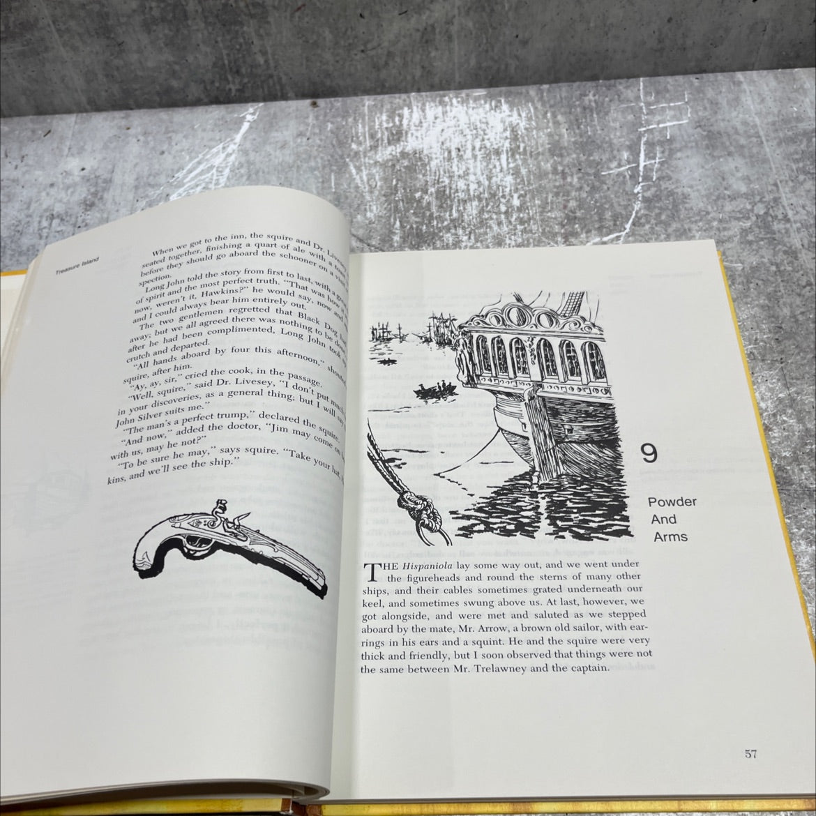 treasure island book, by robert louis stevenson, 1968 Hardcover image 4