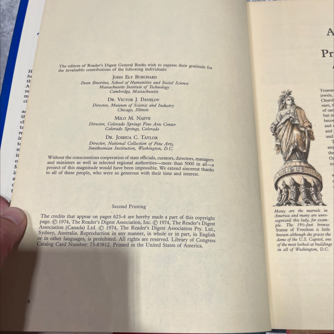 treasures of america book, by unknown, 1974 Hardcover image 3