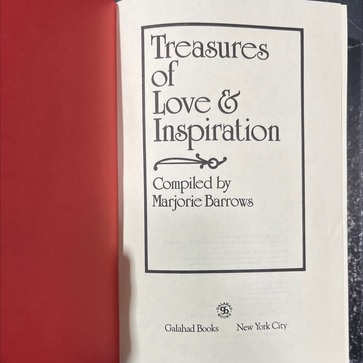 treasures of love & inspiration book, by Marjorie Barrows, 1985 Hardcover image 2