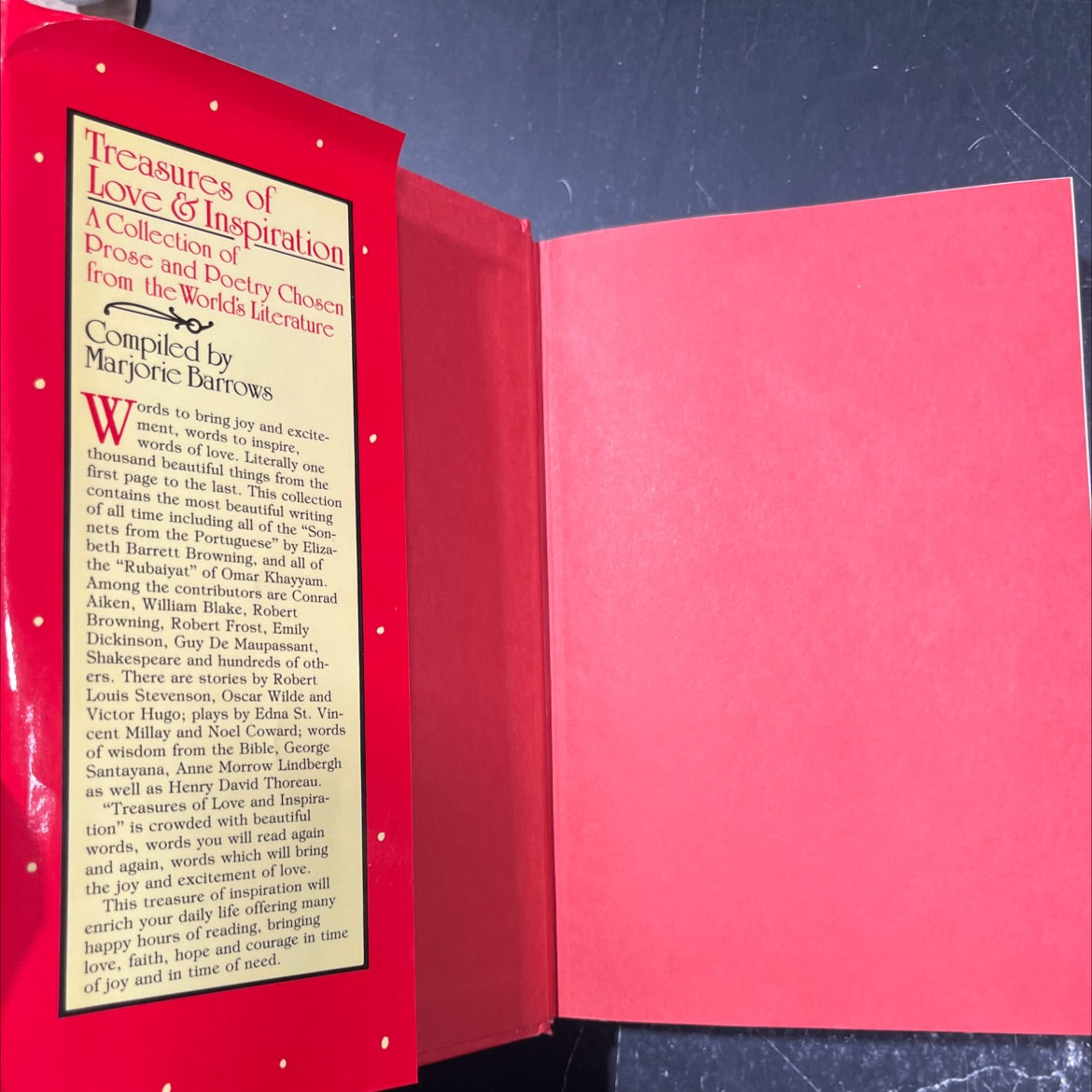 treasures of love & inspiration book, by Marjorie Barrows, 1985 Hardcover image 4