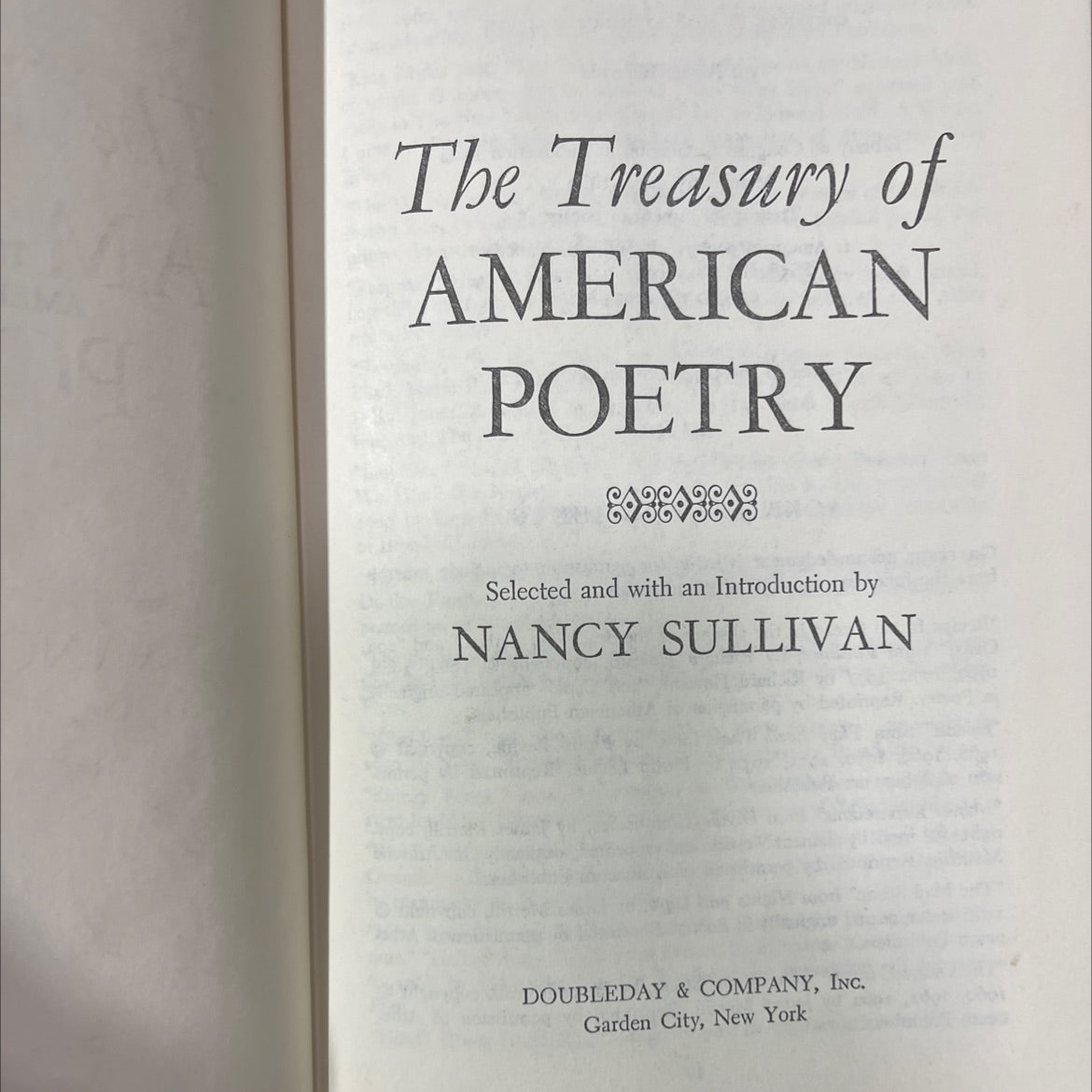 treasury of american poetry book, by nancy sullivan, 1978 Hardcover image 2