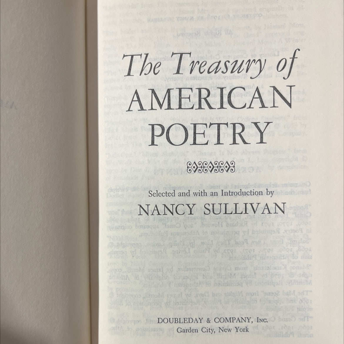 treasury of american poetry book, by nancy sullivan, 1978 Hardcover image 2