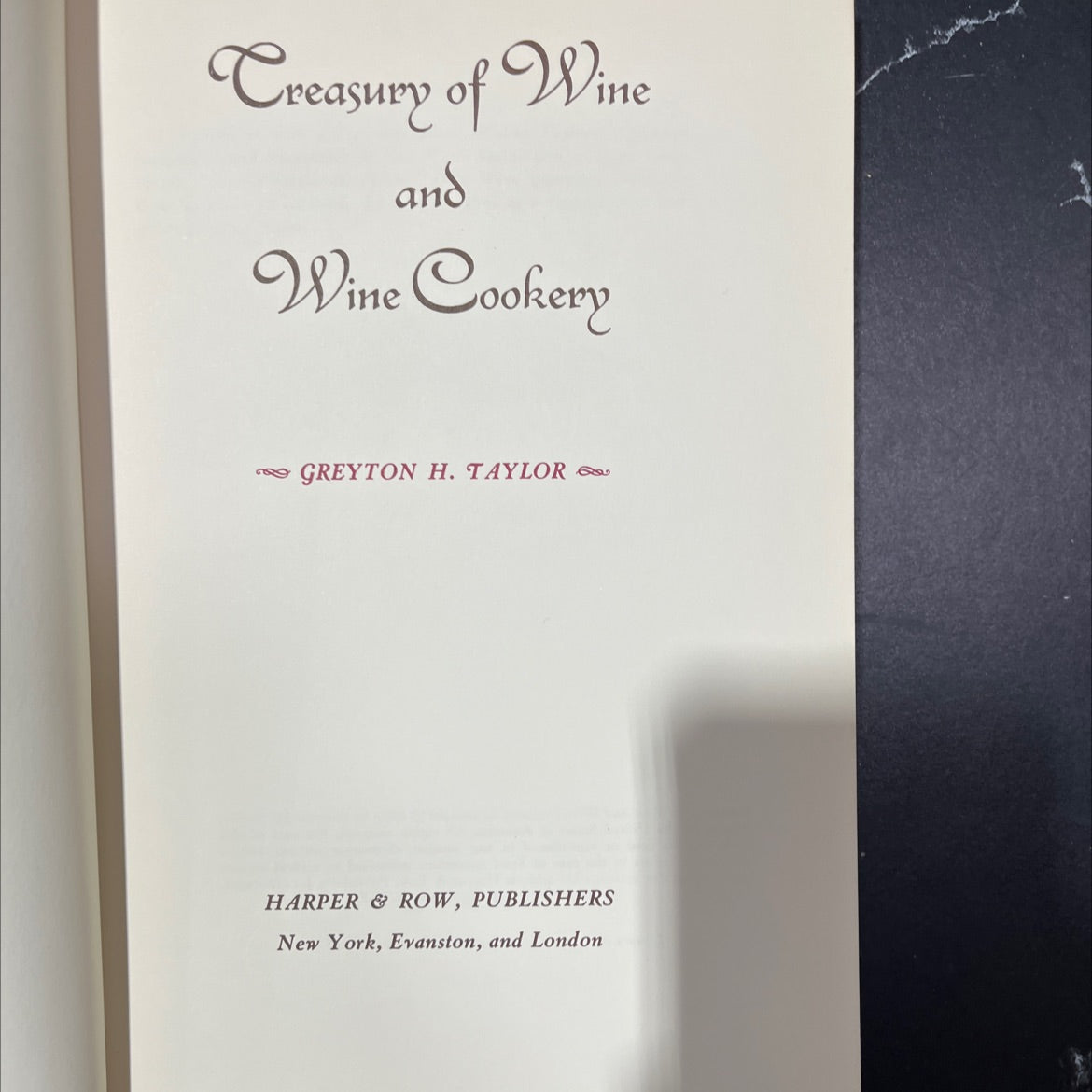 treasury of wine and wine cookery book, by greyton h. taylor, 1963 Hardcover image 2