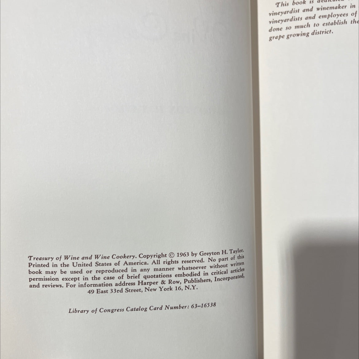treasury of wine and wine cookery book, by greyton h. taylor, 1963 Hardcover image 3