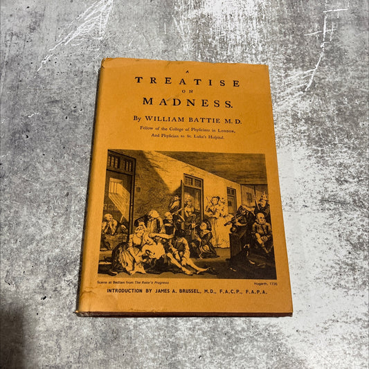 treatise on madness book, by william battie, 1969 Hardcover image 1