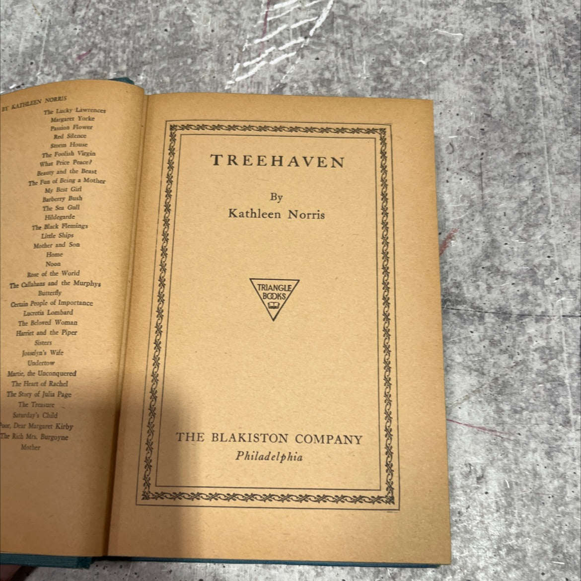 treehaven book, by kathleen norris, 1946 Hardcover image 2