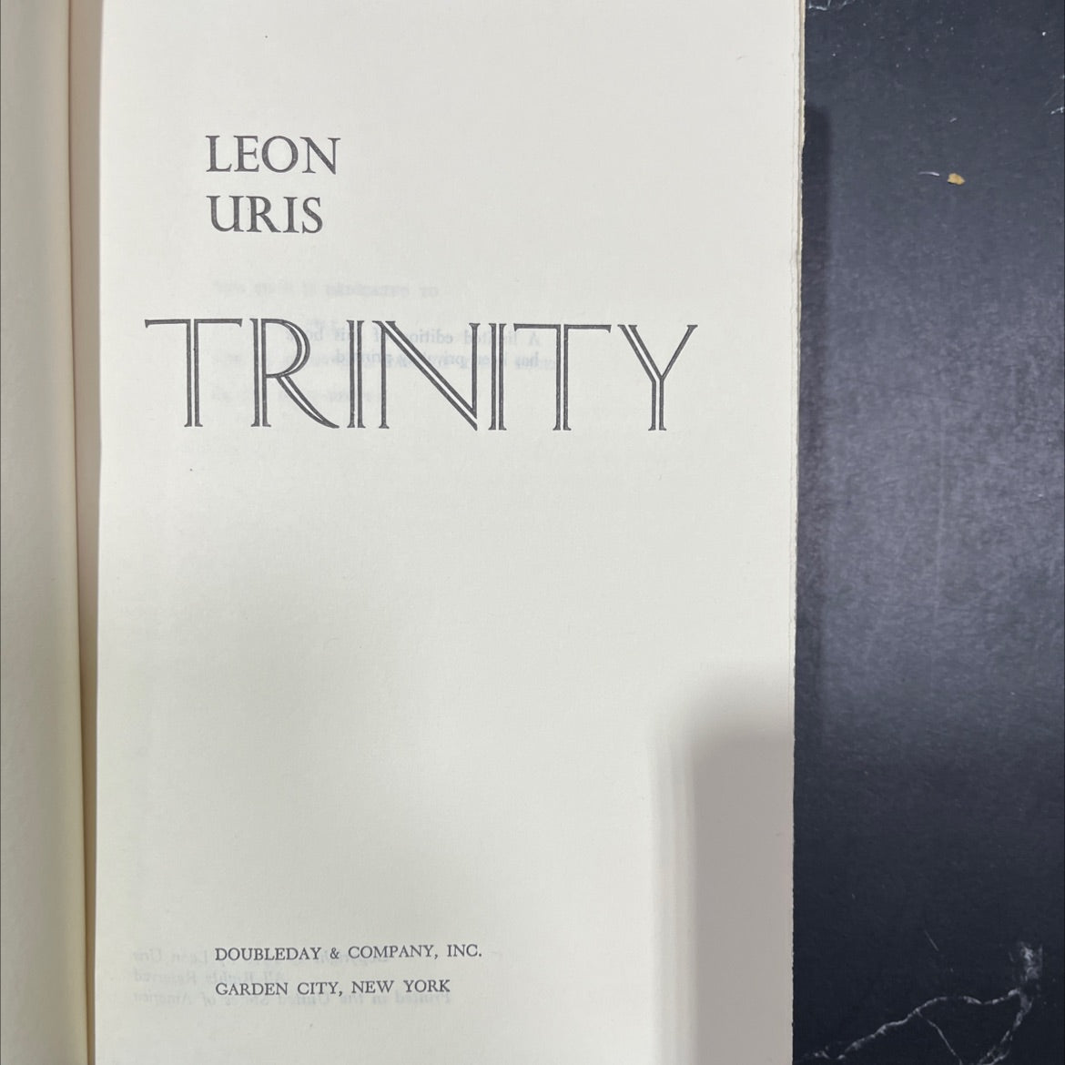 trinity book, by leon uris, 1976 Hardcover image 2