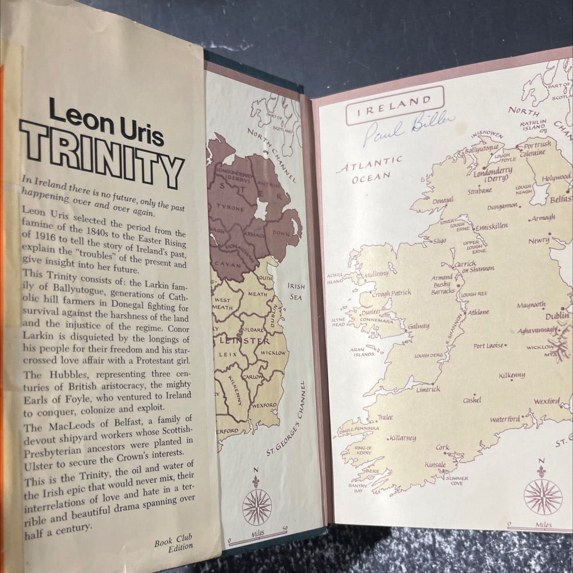 trinity book, by Leon Uris, 1976 Hardcover image 4