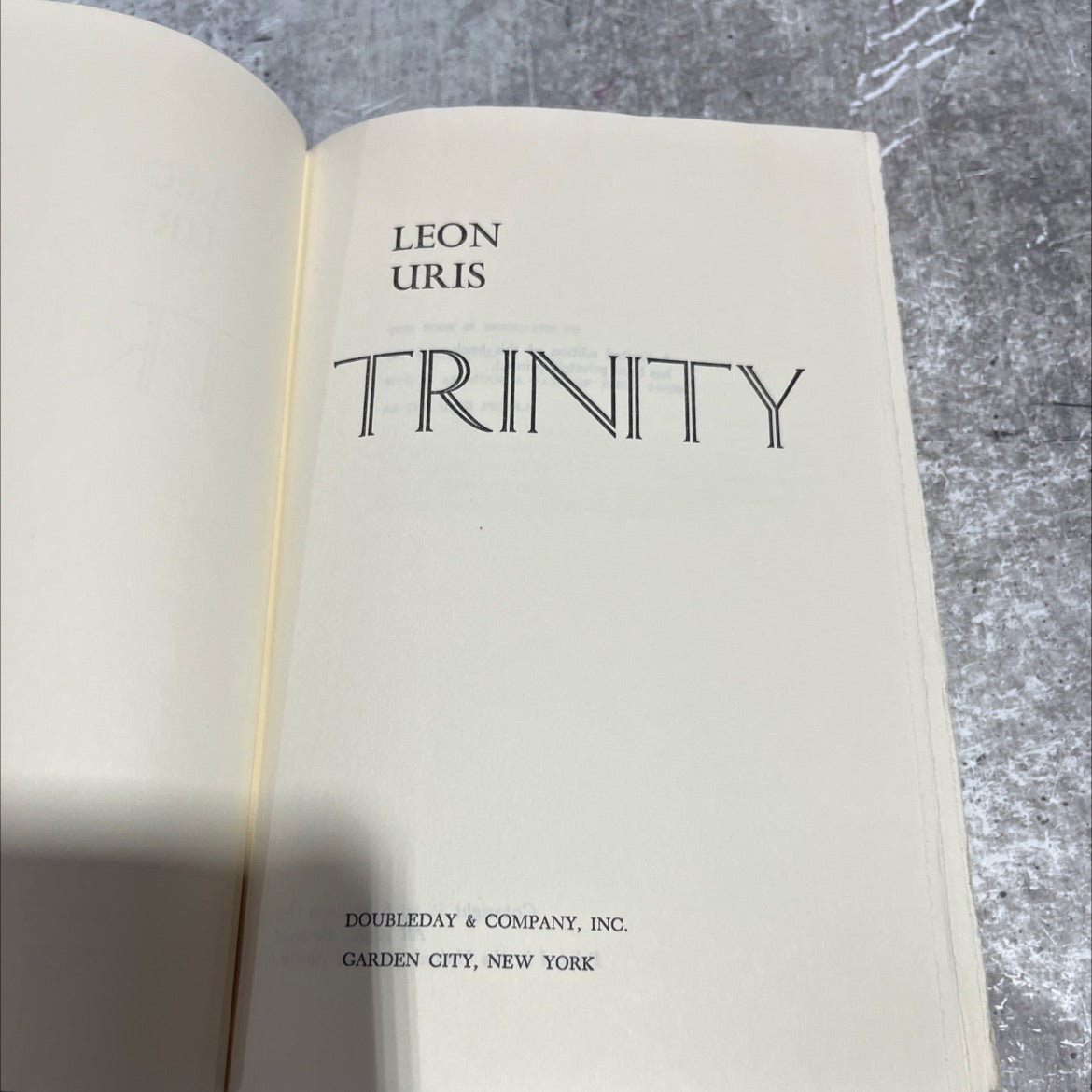 trinity book, by Leon Uris, 1976 Hardcover image 2