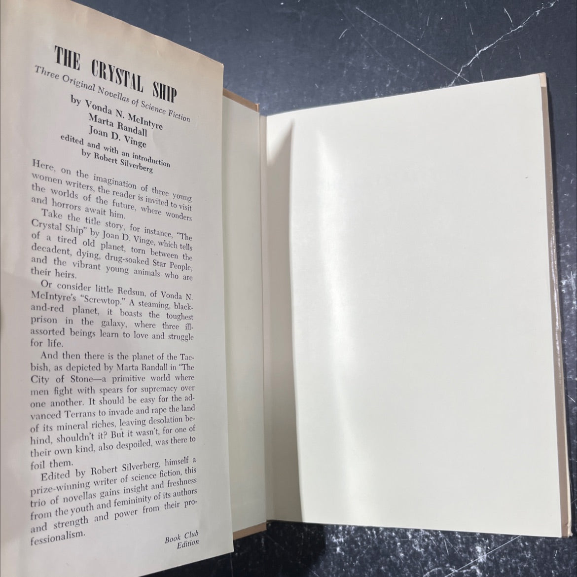 try bht the crystal ship book, by Vonda N. McIntyre, Marta Randall, Joan D. Vinge, 1976 Hardcover image 4