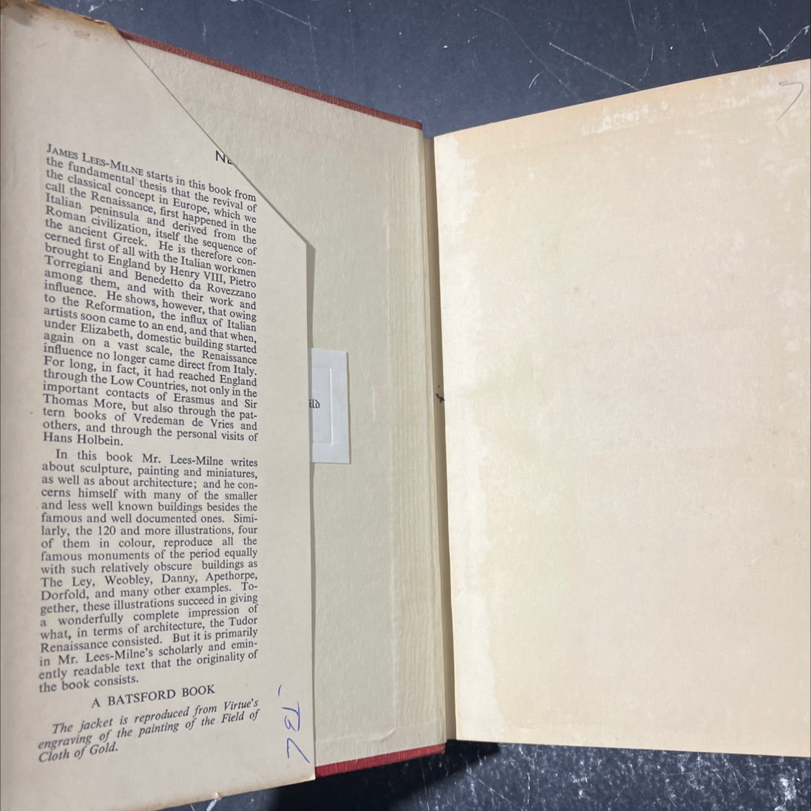 tudor renaissance book, by james lees-milne, 1951 Hardcover image 4