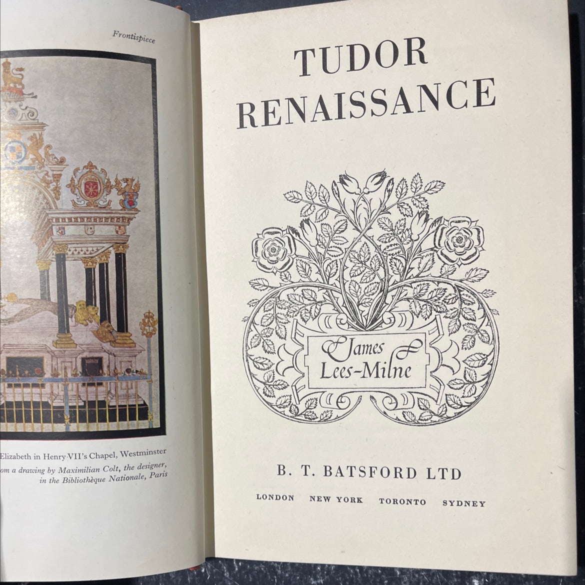 tudor renaissance book, by james lees-milne, 1951 Hardcover image 2
