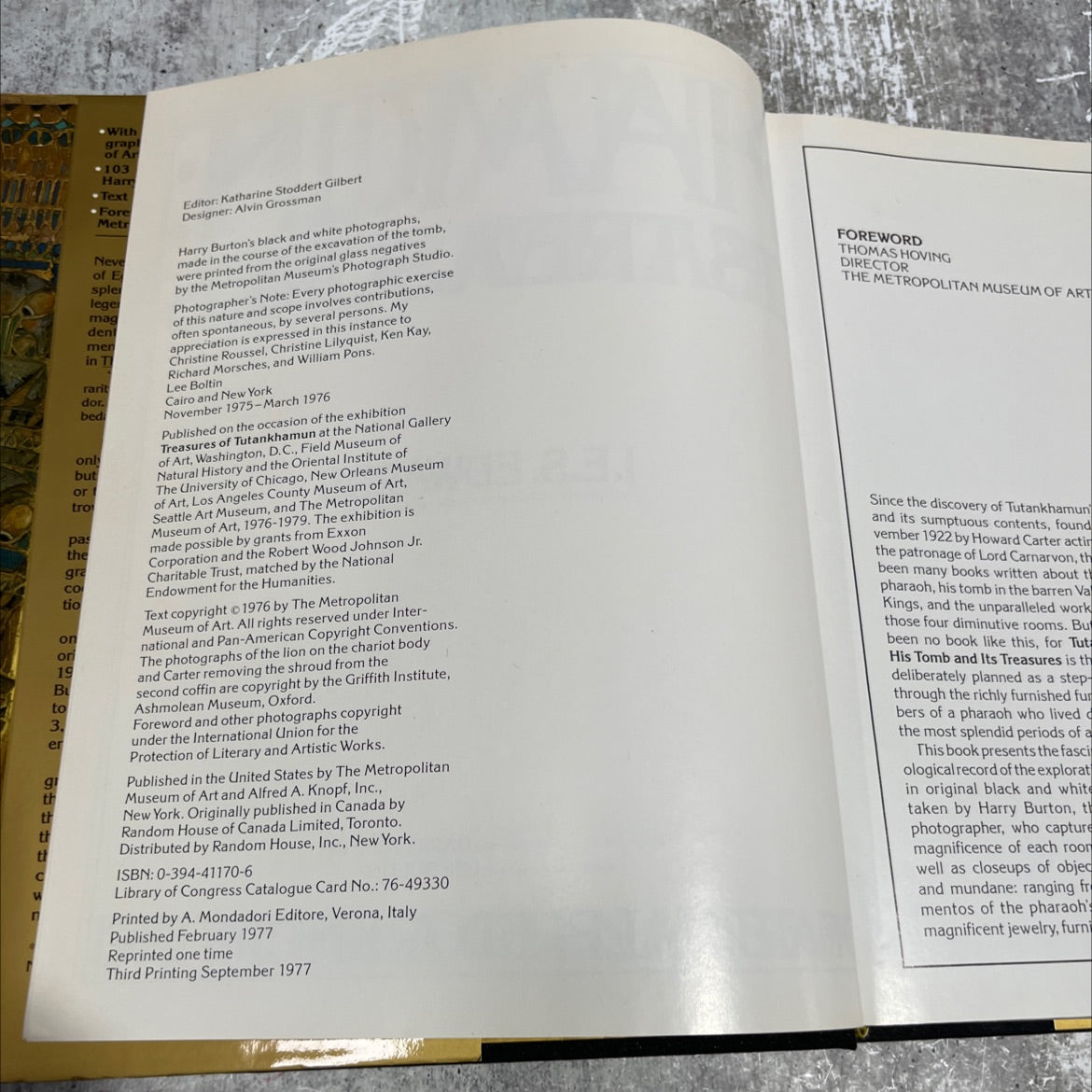 tutankhamun: his tomb and its treasures book, by i.e.s. edwards, 1977 Hardcover image 3