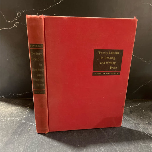 twenty lessons in reading and writing prose book, by donald davidson, 1955 Hardcover image 1