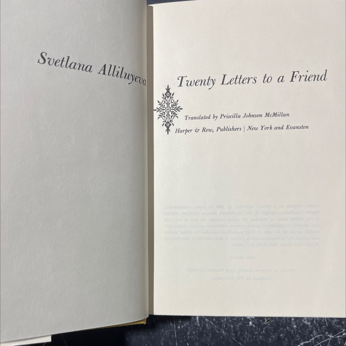 twenty letters to a friend book, by svetlana alliluyeva, 1967 Hardcover image 2