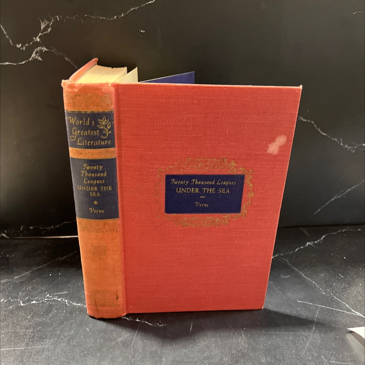 twenty thousand leagues under the sea and the blockade runners book, by Jules Verne, 1949 Hardcover, Vintage image 1