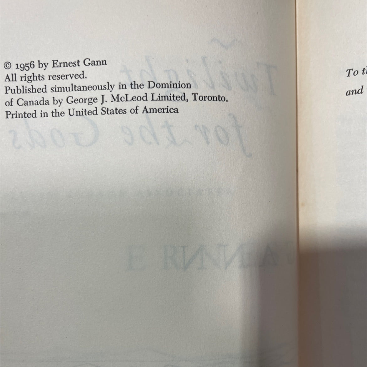 twilight for the gods book, by ernest gann, 1956 Hardcover image 3