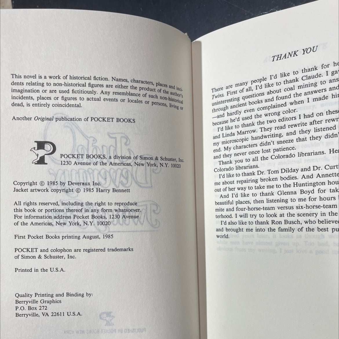 twin of fire book, by not stated, 1985 Hardcover image 3