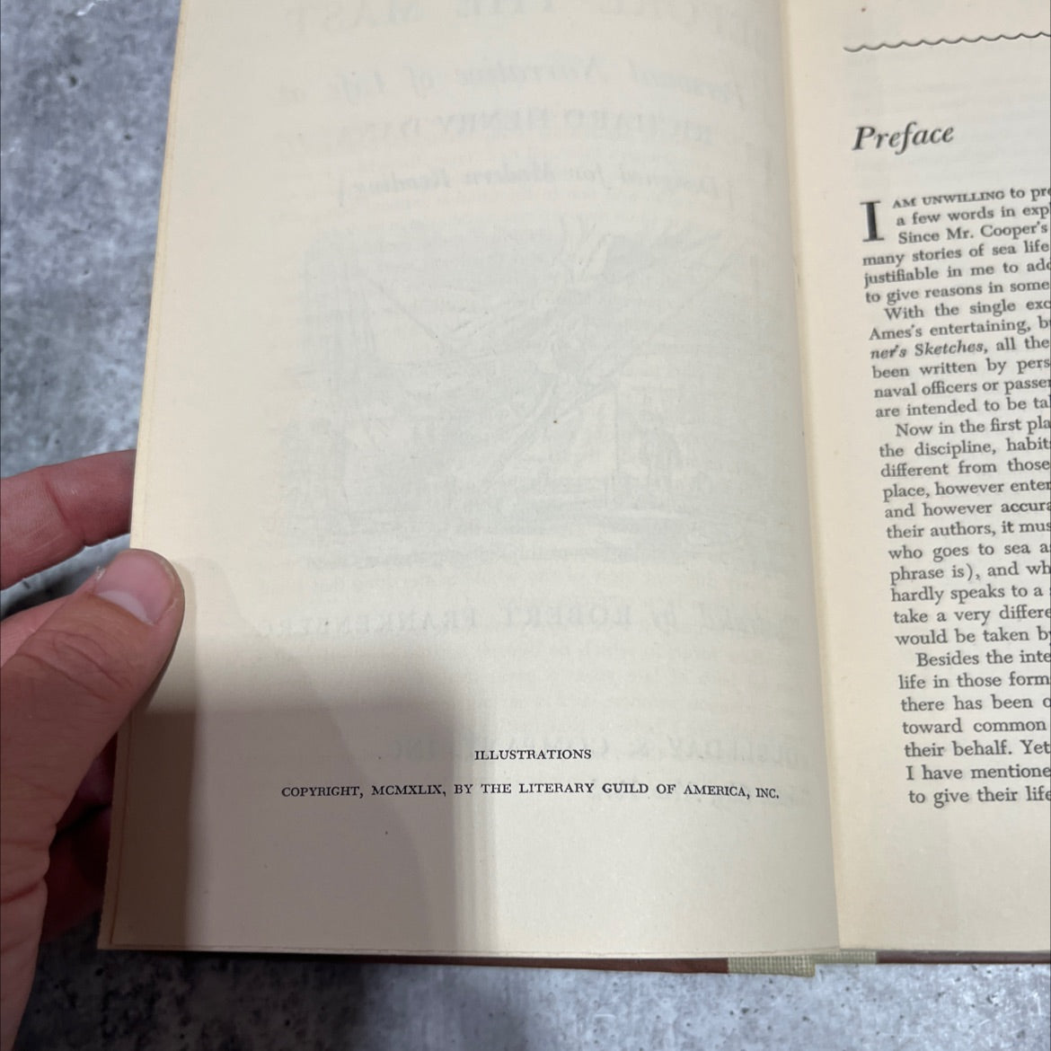 two years before the mast a personal narrative of life at sea book, by richard henry dana, jr., 1949 Hardcover image 3