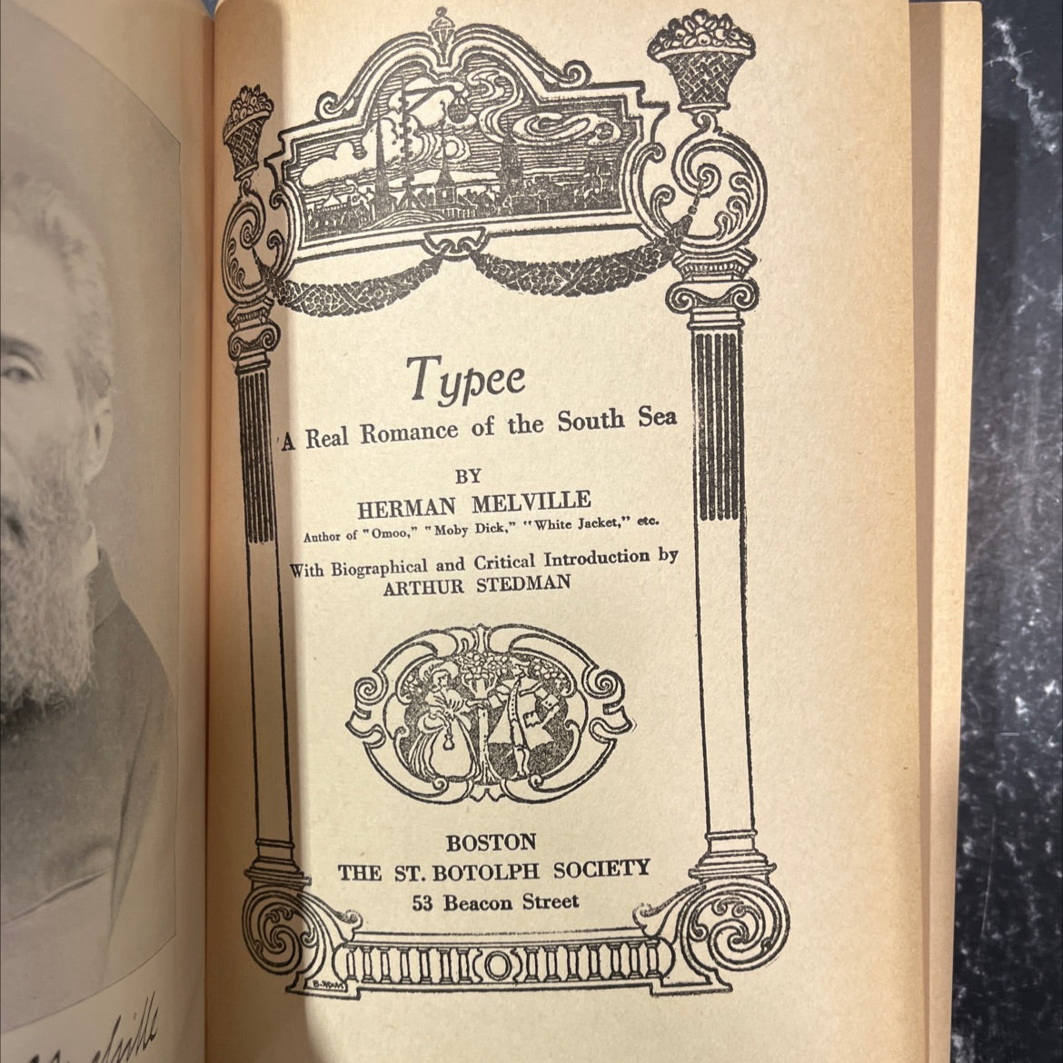 typee a real romance of the south sea book, by herman melville, 1892 Hardcover image 2