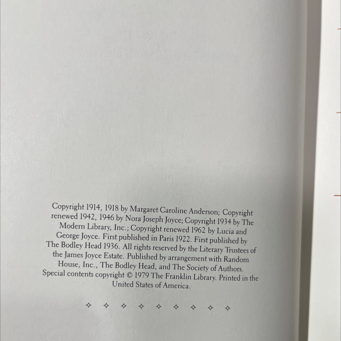 ulysses book, by james joyce, 1979 Leather image 3