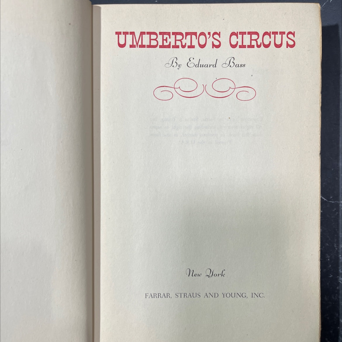 umberto's circus book, by eduard bass, 1951 Hardcover image 2