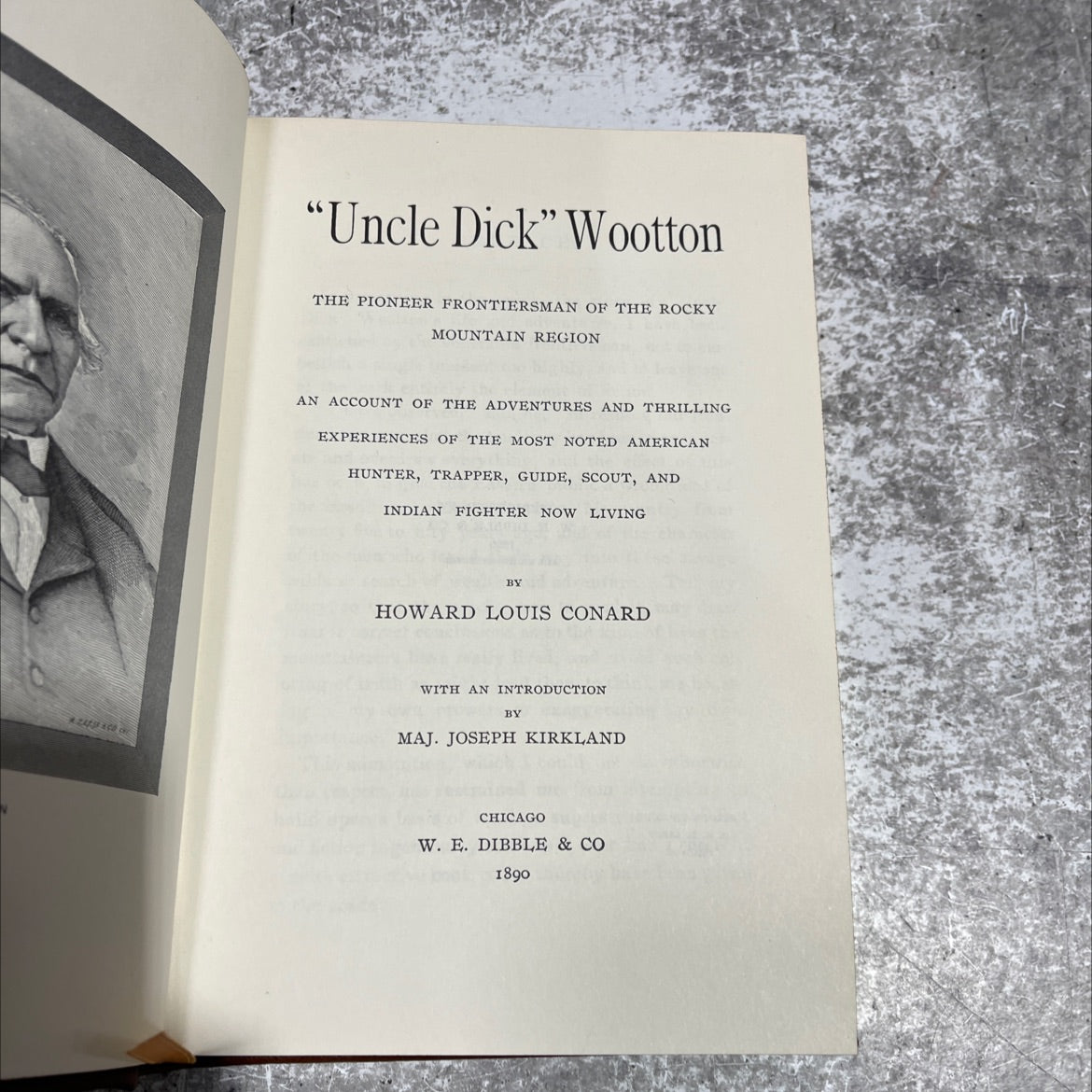 uncle dick wootton the pioneer frontiersman of the rocky mountain region book, by howard louis conard, 1890 Leather image 2