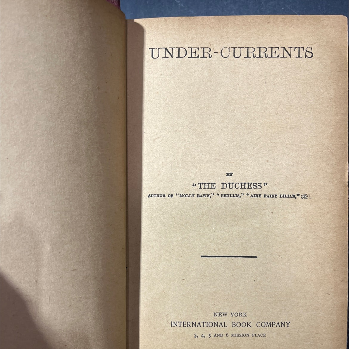 under-currents book, by the duchess, unknown Hardcover image 2